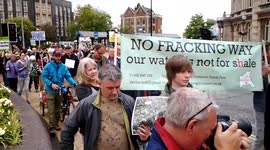 Anti-fracking march in Hull