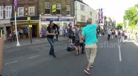 Drunken revellers take to streets of Windsor after wedding