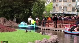 Kim Kardashian spotted visiting Disneyland with two oldest children