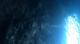 Bubble rings colide slowmotion