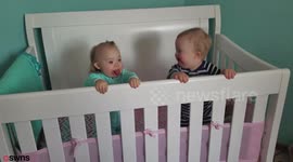Adorable toddlers with Down Syndrome become best friends