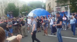 Champion ligue fan zone in Kyiv, Ukraine. UEFA fans #2