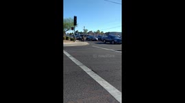 Officers take down suspect after chase resulting in a collision