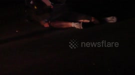 CAR RUNS OVER BICYCLIST (FATAL)