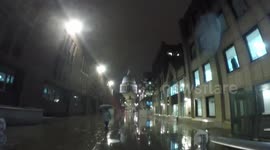 Heavy Thunderstorm Seen Around St Paul's Cathedral