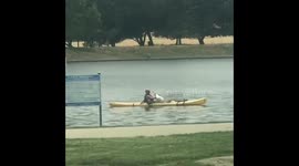 Man Befriends a Goose in his Kayak