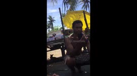 His name is falsie his a fan of Willson Phillips