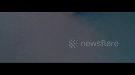 Container boat passing by