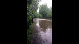 Flash flooding as HUGE thunderstorm hits Harborne in Birmingham