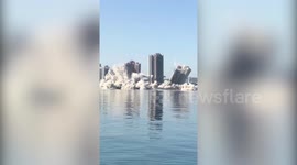 烂尾9年爆破仅15秒!烟台4栋海景房昨天被夷为平地