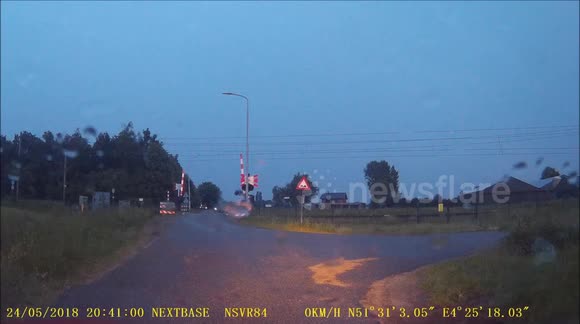 thunderstorm on dashcam