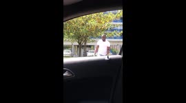 Filmer gets hit plum in the face as football trick shot goes badly wrong