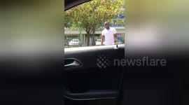 Run! Man hits pregnant wife in face with football after trick shot goes wrong