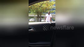 Run! Man hits pregnant wife in face with football after trick shot goes wrong