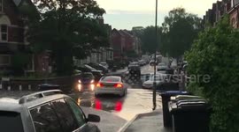 Road in Birmingham cut off due to flash floods