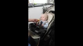 Baby tries a Orange slicefor the first time ????!!! X