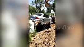 Chinese villagers bury car lover in old Hyundai as dying wish is granted