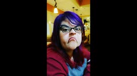 When you try to smile even though you're mad.