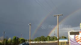 Double rainbow captured over skies in Denver