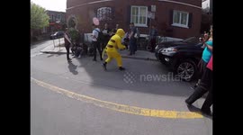 YouTuber crashes Pokémon Go gathering in Pikachu costume