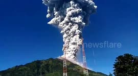 Merapi Eruption on June, 1 2018 at Indonesia