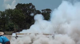 Homemade rocket launch ends in disaster