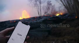 Throwing an iPhone X Into 100 FT. Lava Fissure