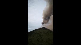 Eruption of the volcano 