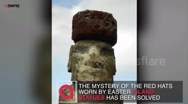 The mystery of how Easter Island statues red hats have been solved