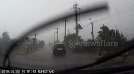 dashcam - extreme weather (rain) near Bucharest - part 3/5