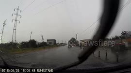 dashcam - extreme weather (rain) near Bucharest - part 4/5