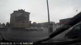 dashcam - extreme weather (rain) near Bucharest - part 5/5
