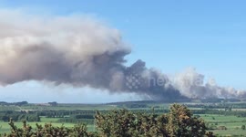 Huge brush fire breaks out in the northeast of Scotland
