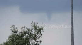 Funnel cloud captured over Northern Ireland skies