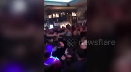 Shocking footage shows a mass brawl