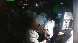 Violent CCTV footage of mass brawl outside nightclub