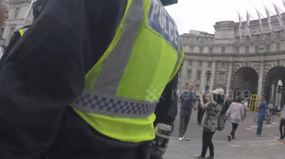 Police charge at protesters, man hits the deck