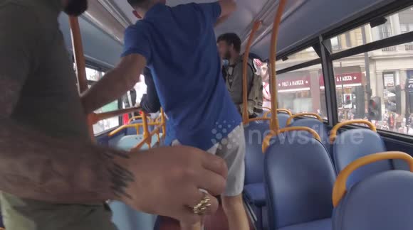 On board the sightseeing bus stormed by Tommy Robinson supporters