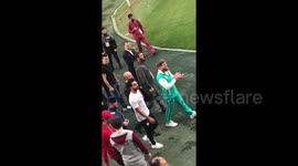 Mo Salah strolls alongside Chechen strongman Ramzan Kadyrov in Grozny