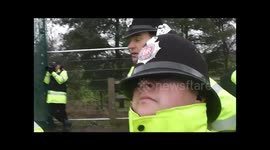 Policeman at Barton Moss fracking protest 'with smallest head you've ever seen'