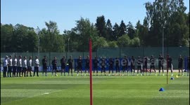England squad holds minute's silence for Grenfell ahead of training