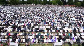 Tens of thousands of Muslims from around the world gathered in Birmingham for the largest Eid celebration in Europe