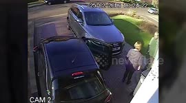 Husband's goodbye kiss before work interrupted by violent carjacking