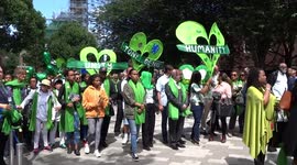 Humanity for Grenfell participants of Silent March for Grenfell approach Grenfell Tower