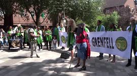 Clarrie Mendy-Solomon is conducting Hallelujah at Silent March for Grenfell 2018