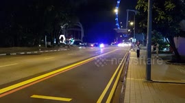 Kim Jong-un driving thru Singapore