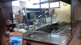 Restaurant destroyed after Osaka earthquake