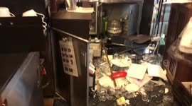 Video shows damage to restaurant after magnitude 6.1 quake hits Osaka