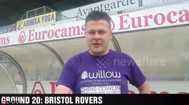 Football maniac raises thousands for charity after visiting all 92 league stadiums... and running round them, in only 12 days