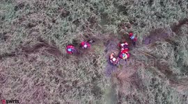 Dramatic moment police drone finds missing pensioner after 24 hour search